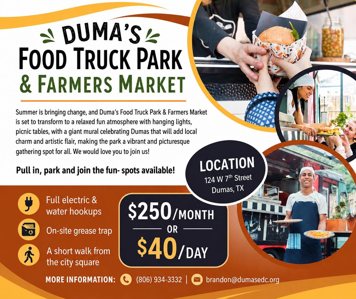 Summer is officially bringing some seriously exciting changes to the heart of Dumas, Texas! If you’ve been looking for the ultimate community gathering spot to enjoy great food, fresh air, and local culture, you’re in luck. Duma’s Food Truck Park & Farmers Market is getting a major glow-up, and it is quickly transforming into the go-to destination for foodies, families, and local artisans alike.